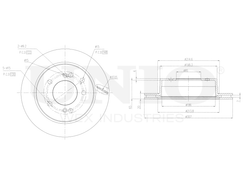 Диск тормозной задний UNIO BRD-20464