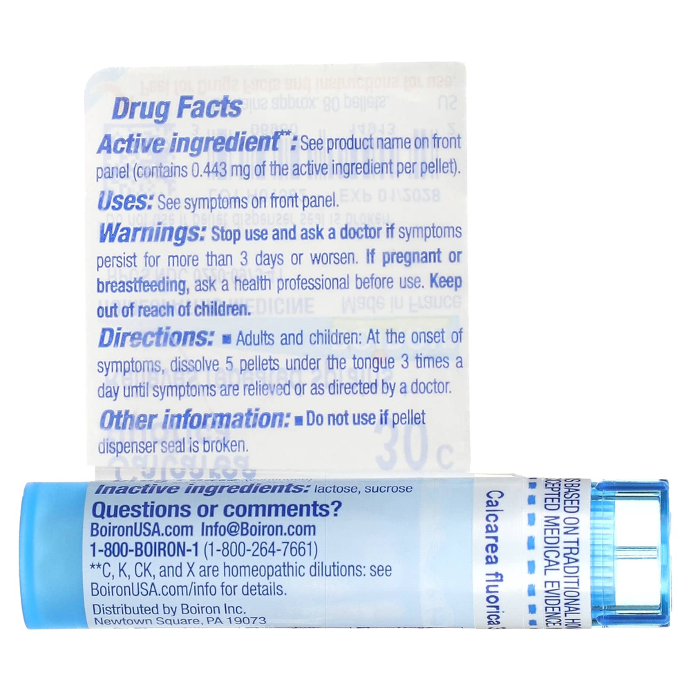 Boiron, Calcarea Fluorica, 30C, обезболивающее, прибл. 80 гранул