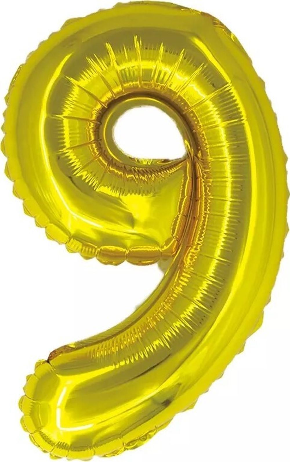 Шар с клапаном (16"/41 см) Цифра, 9, Золото