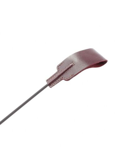 Бордовый кожаный стек с петлёй на ручке - 37 см. (Цвет: бордовый)