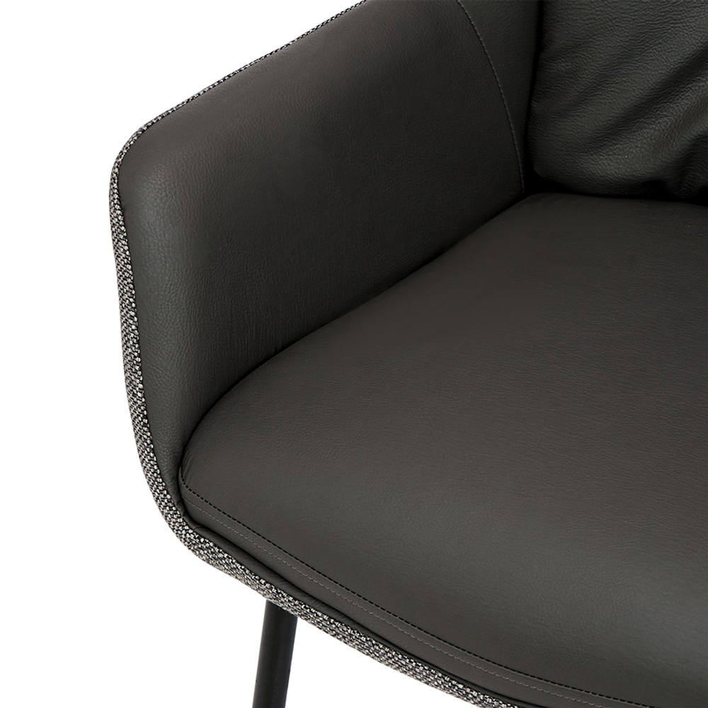 Стул Bergenson Bjorn Allar, экокожа, рогожка, серый