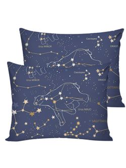 Постельное белье "Constellation" семейное наволочки 50х70 2шт Простынь на резинке 160х200 см Пододеяльник 145х215 см(2шт) Сказка сатин