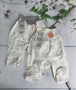 Ползунки-штанишки с закрытыми ножками на широкой резинке швы наружу 3311 (Цвет: Экрю, Размер: 62)