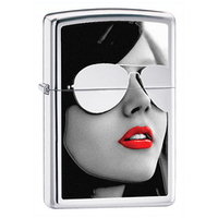 Зажигалка Zippo Golden Design с покрытием High Polish Chrome