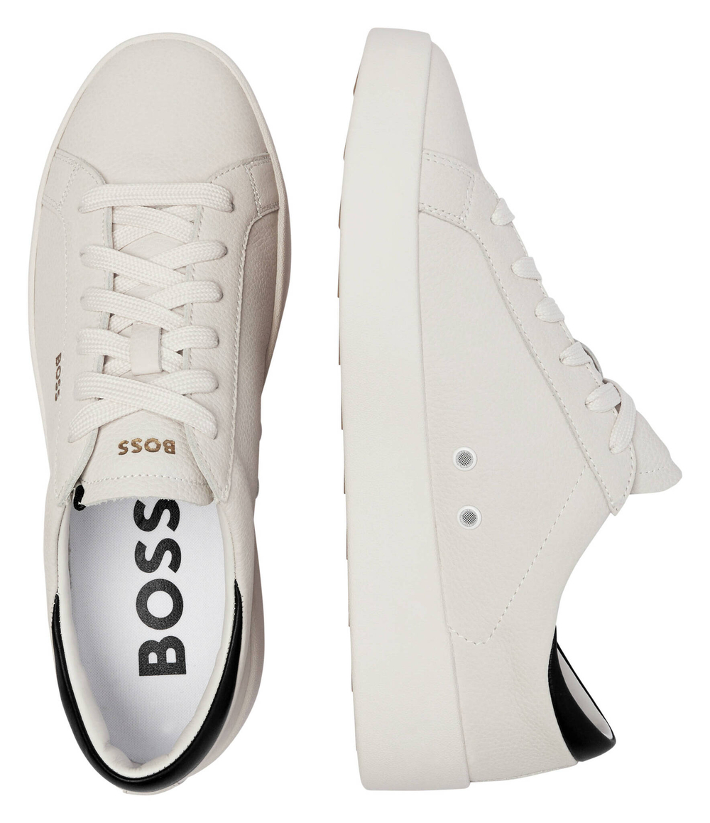 Кожаные кроссовки Belwar Tenn BOSS BLACK - белый(50529509)