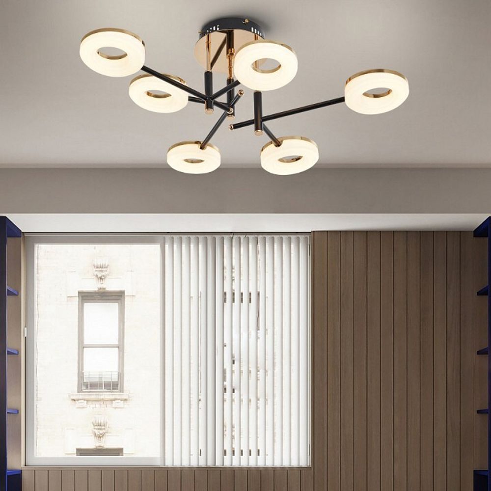 Потолочная люстра Arte Milano Ferrara-72999 272999/6 BK/GD