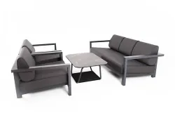 "Гранада" лаунж-зона из алюминия со столиком из HPL