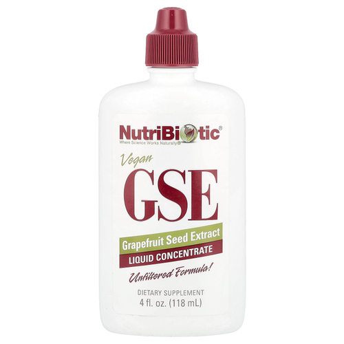 NutriBiotic, веганский экстракт косточек грейпфрута, жидкий концентрат, 100 мг, 118 мл (4 жидк. унции)