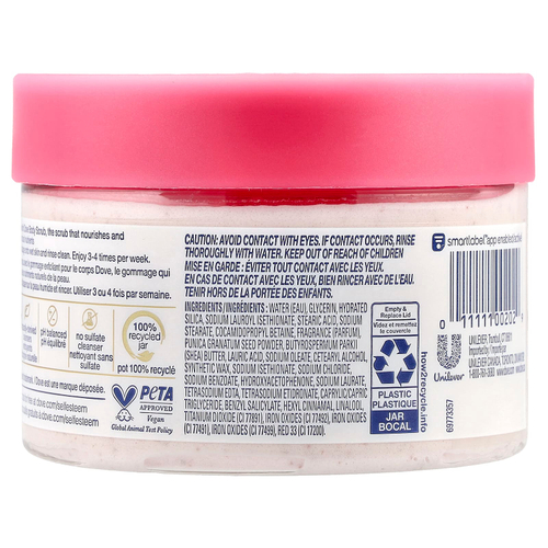 Dove, Скраб для тела, семена граната и масло ши, 298 г (10,5 унции)