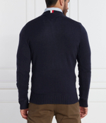 Хлопковый свитер multi htr merino crew neck Tommy Hilfiger - темно-синий(MW0MW33100)