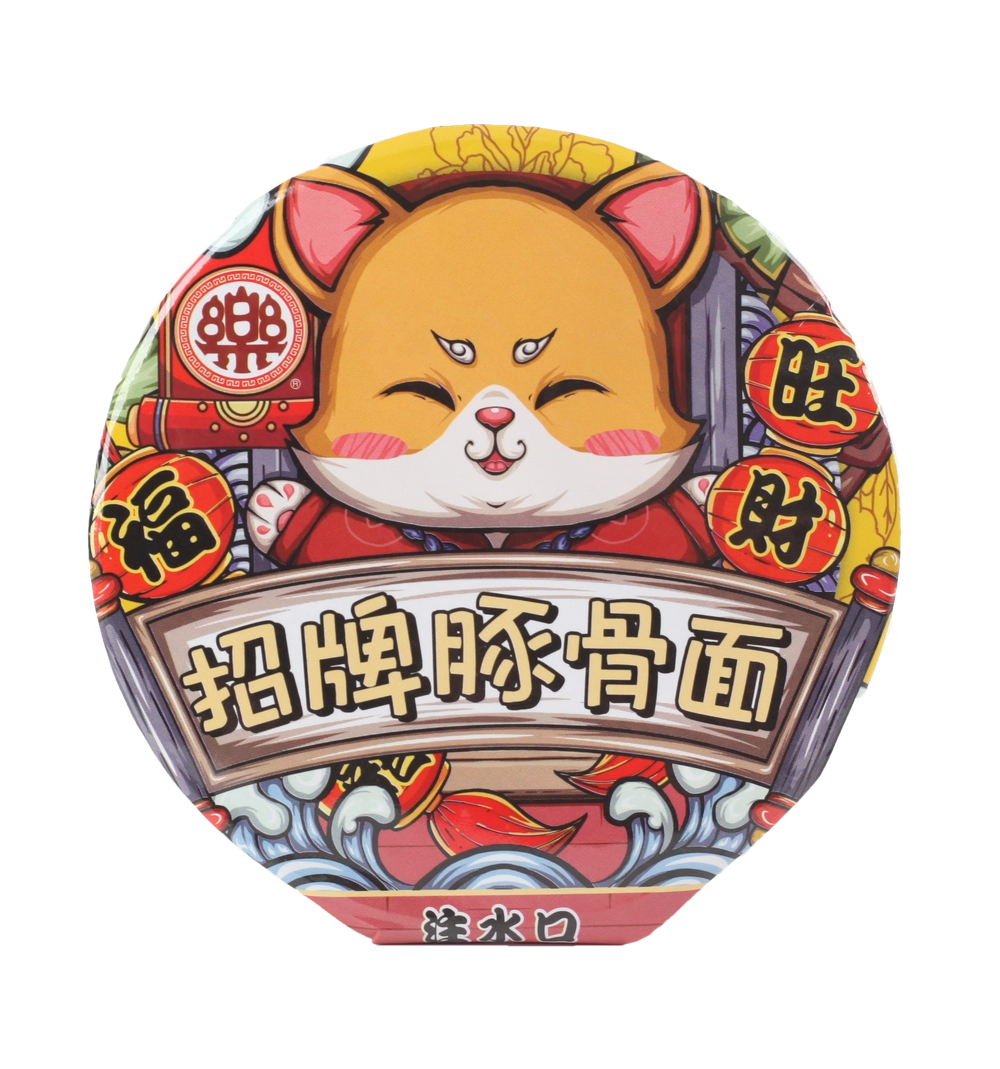 Лапша быстрого приготовления пшеничная Le Ramen Meow, Тонкоцу (со свиным бульоном)