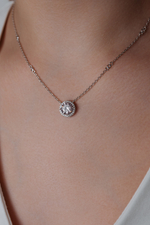 Колье "DIVA" с розовым цирконием