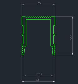 Декоративный стеновой профиль Pro Design 536 коричневый, 2700x15x17,5 мм