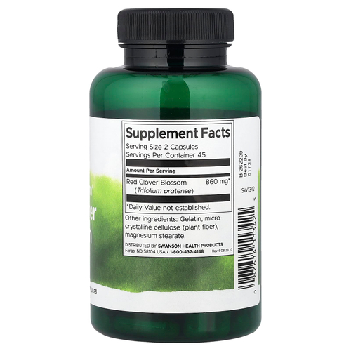 Swanson, Full Spectrum®, цветки красного клевера, 430 мг, 90 капсул