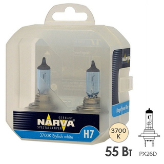 Автолампа H7 12V 55W (PX26d) Narva RANGE POWER Blue 3700K (кт2шт) 48638