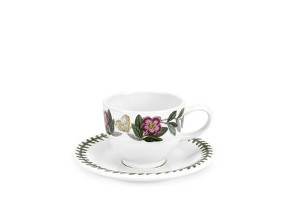 Portmeirion Ботанический сад 100 мл чашка для эспрессо с блюдцем Рододендрон
