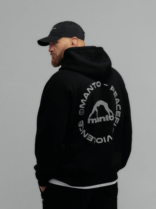 Худи MANTO LABEL 25 REGULAR OVERSIZE чёрная