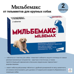 Таблетки против гельминтов Мильбемакс глистогон для кошек до 2кг и котят