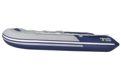 Лодка Ривьера 3200 СК компакт, 3200*1500*420 мм., цвет серый - синий