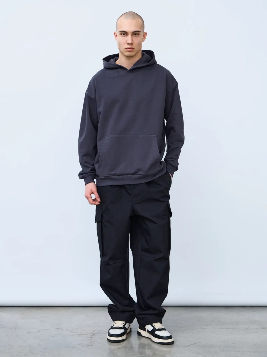 Худи оверсайз без начеса (графит)