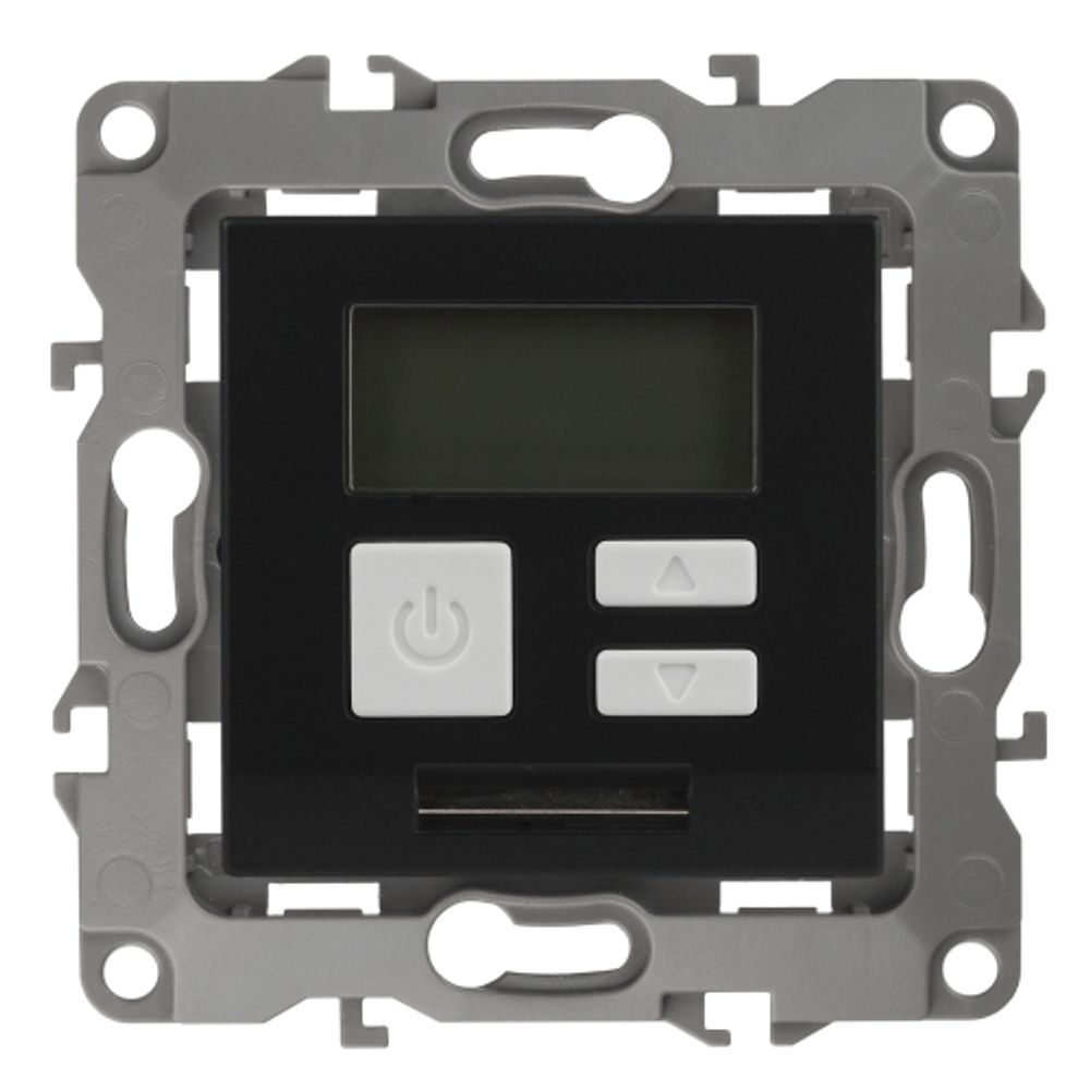 12-4111-05 ЭРА Терморегулятор универс. 230В-Imax16А, IP20, Эра12, антрацит