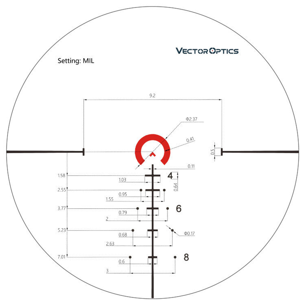 Оптический прицел Vector Optics Continental 1-6x28 FFP Tactical, 34 мм