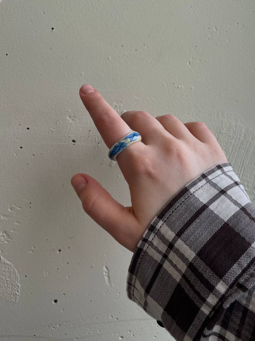 Кольцо Акварель, стекло