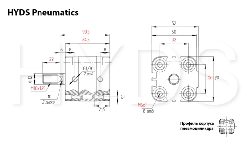 ADVU-32-40-A-P-A Пневмоцилиндр