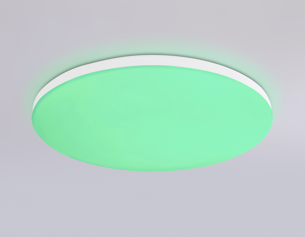 Потолочный светодиодный светильник с Wi-Fi Яндекс Алисой/Tuya/Smart Home/Alexa FZ2001 WH белый IP54 20W 3000K-6500K+RGB D300*55 (ПДУ ИК)