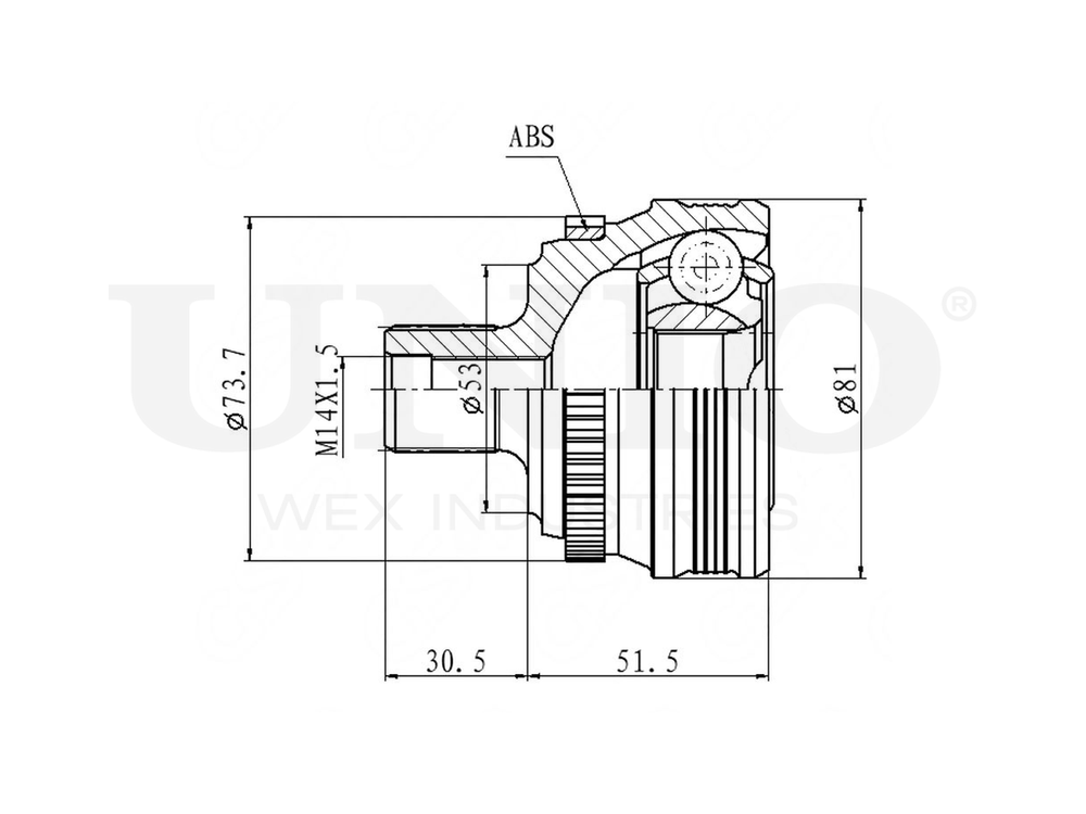 ШРУС внешний UNIO CVJ-20065
