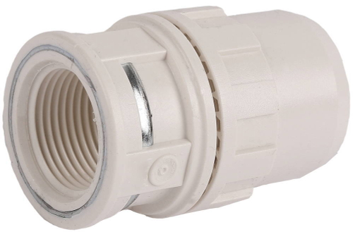 Муфта ЗУБР ″ШиреФит″ соединительная, ″штуцер с гайкой - внутренняя резьба″, 26мм-3/4″