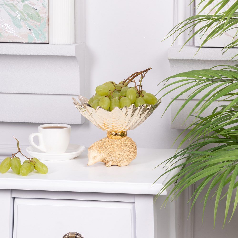 Фруктовница-конфетница Ежик Барб Айвори