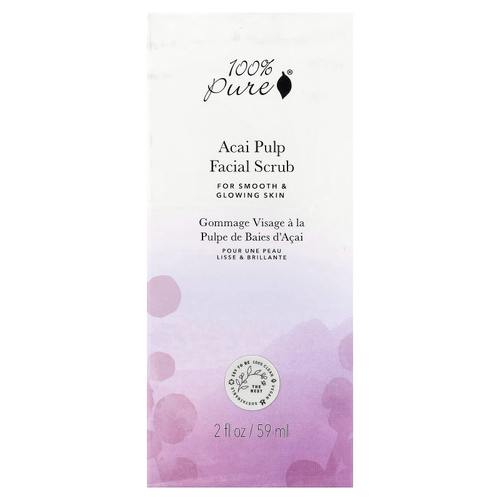 100% PURE, Скраб для лица из мякоти асаи, 59 мл (2 жидк. Унции)