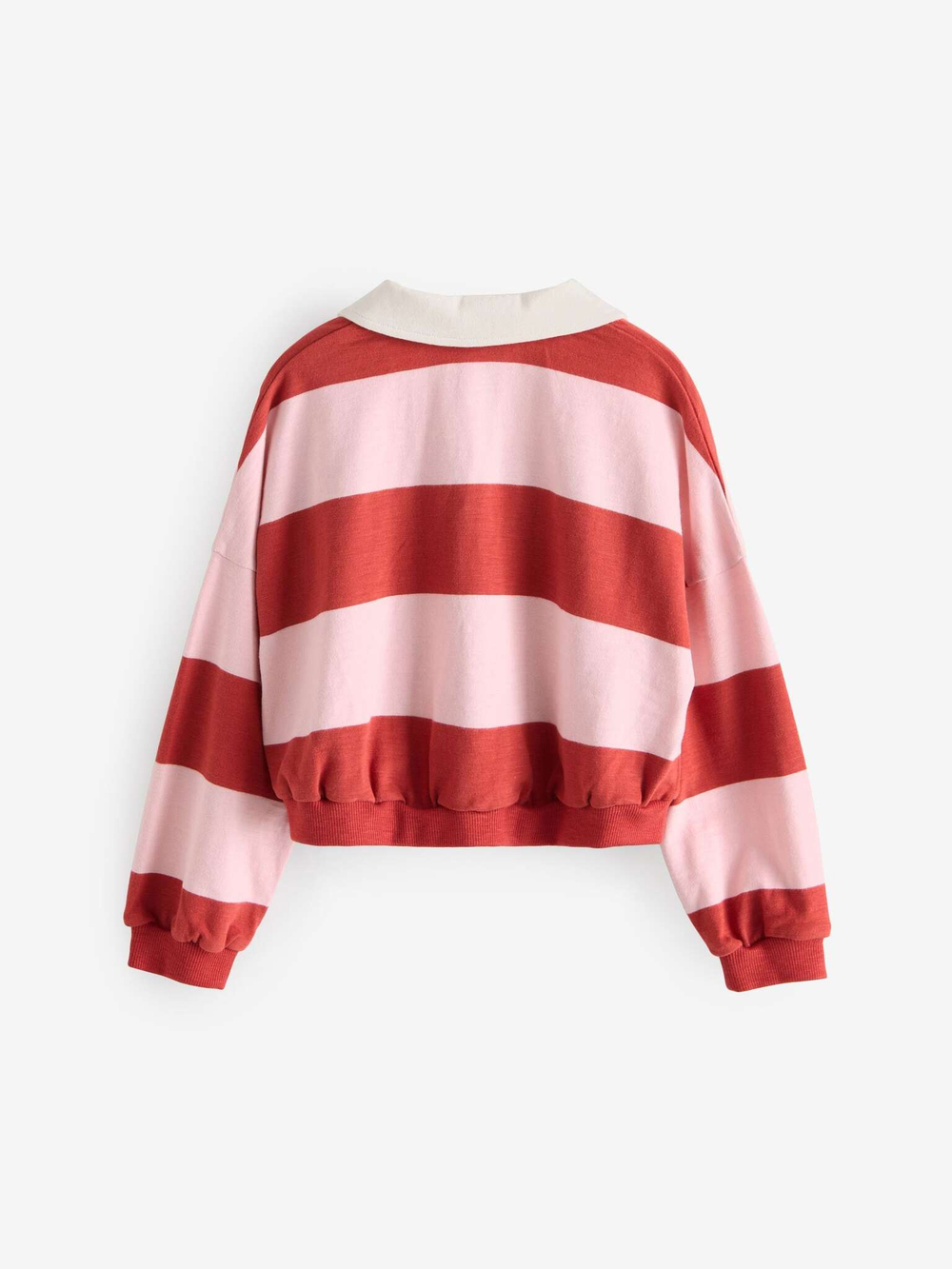 Толстовка с воротником для девочки Next V11-051, Красный, Розовый