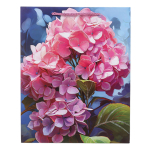 Пакет подарочный "Гортензия" 25*32*11см,глитт,ручки-шнурок,4 диз.микс