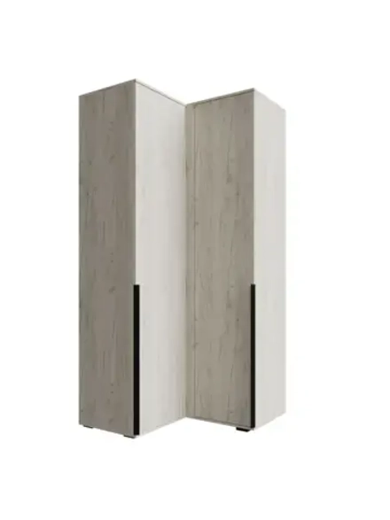 Шкаф для одежды Лилль угловой дуб крафт белый