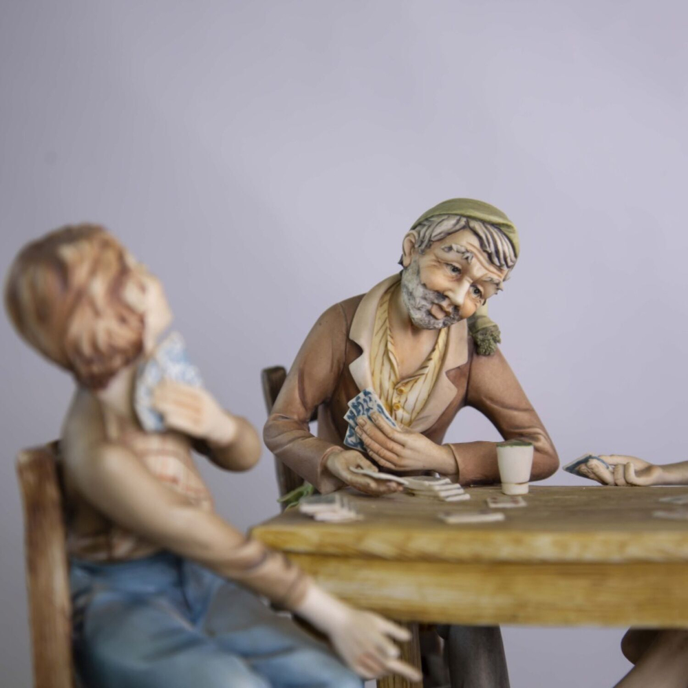Винтаж: Фарфоровая мануфактура Capodimonte. «Игроки»