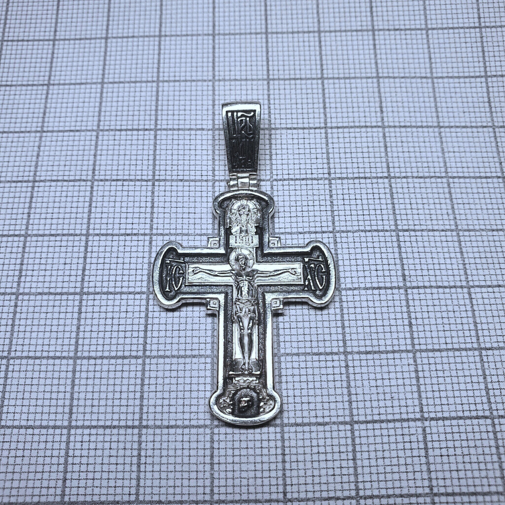 Крест из серебра/Частичное чернение/Феодоровская БМ