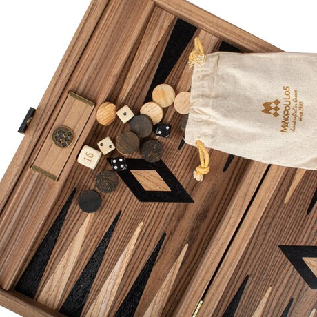 Нарды с боковыми стойками 30x20см Manopoulos Backgammon bkk3