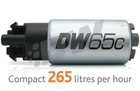 Deatschwerks DW65c - Компактный топлинвый насос  265л/ч (R35 GTR, EVO X, Subaru, Legacy GT, WRX, WRX STI 2008 - ... )