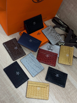 Картхолдер Hermes из кожи крокодила