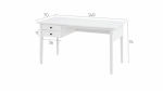 Стол письменный - аналог ИКЕА / ВУХТЫМ / IKEA , 140x70 см, белый