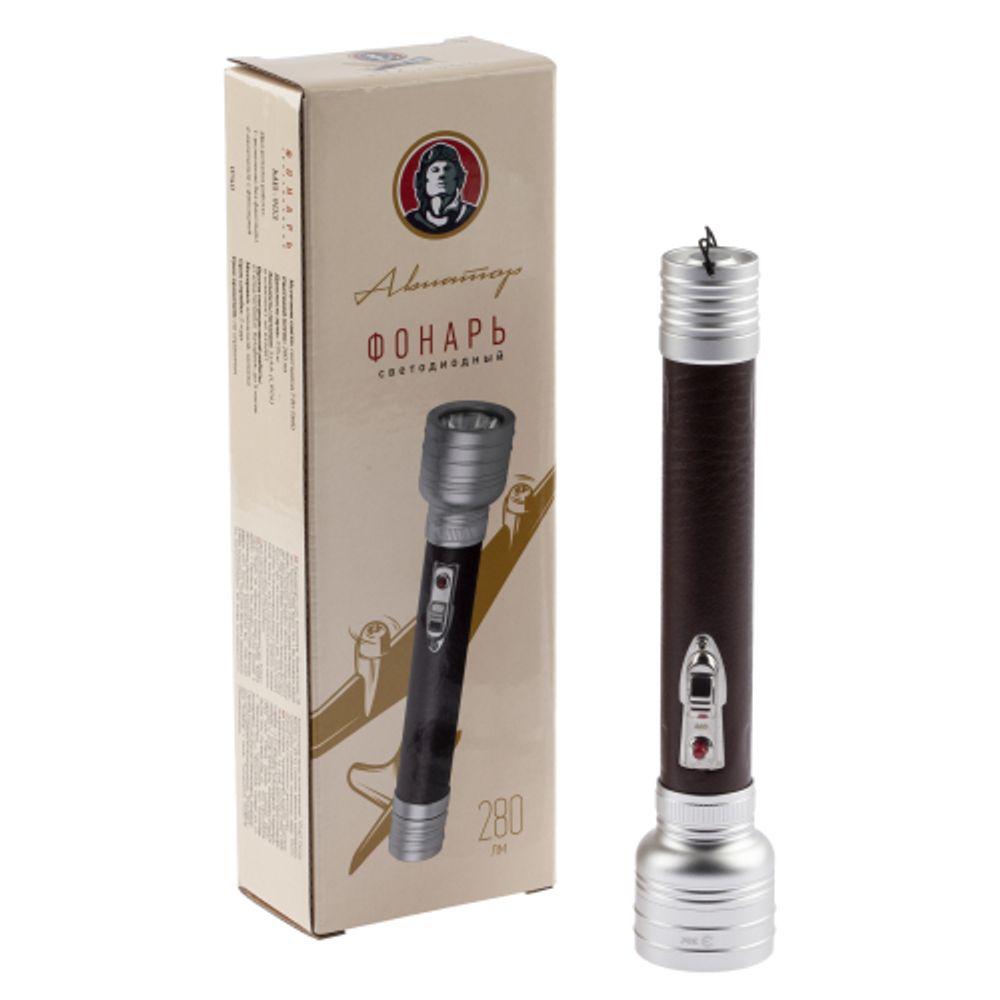 Светодиодный фонарь ЭРА Универсальные MB-903 Авиатор ручной на батарейках 3 Вт в подарочной упаковке