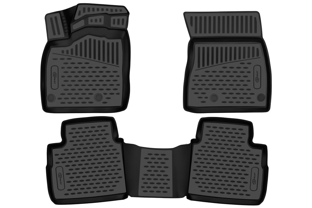 Коврики в салон для NISSAN Rogue 2021-, 3шт. (Повышенная устойчивость, повышенная износостойкость) FORMAT.3DAN0028210K
