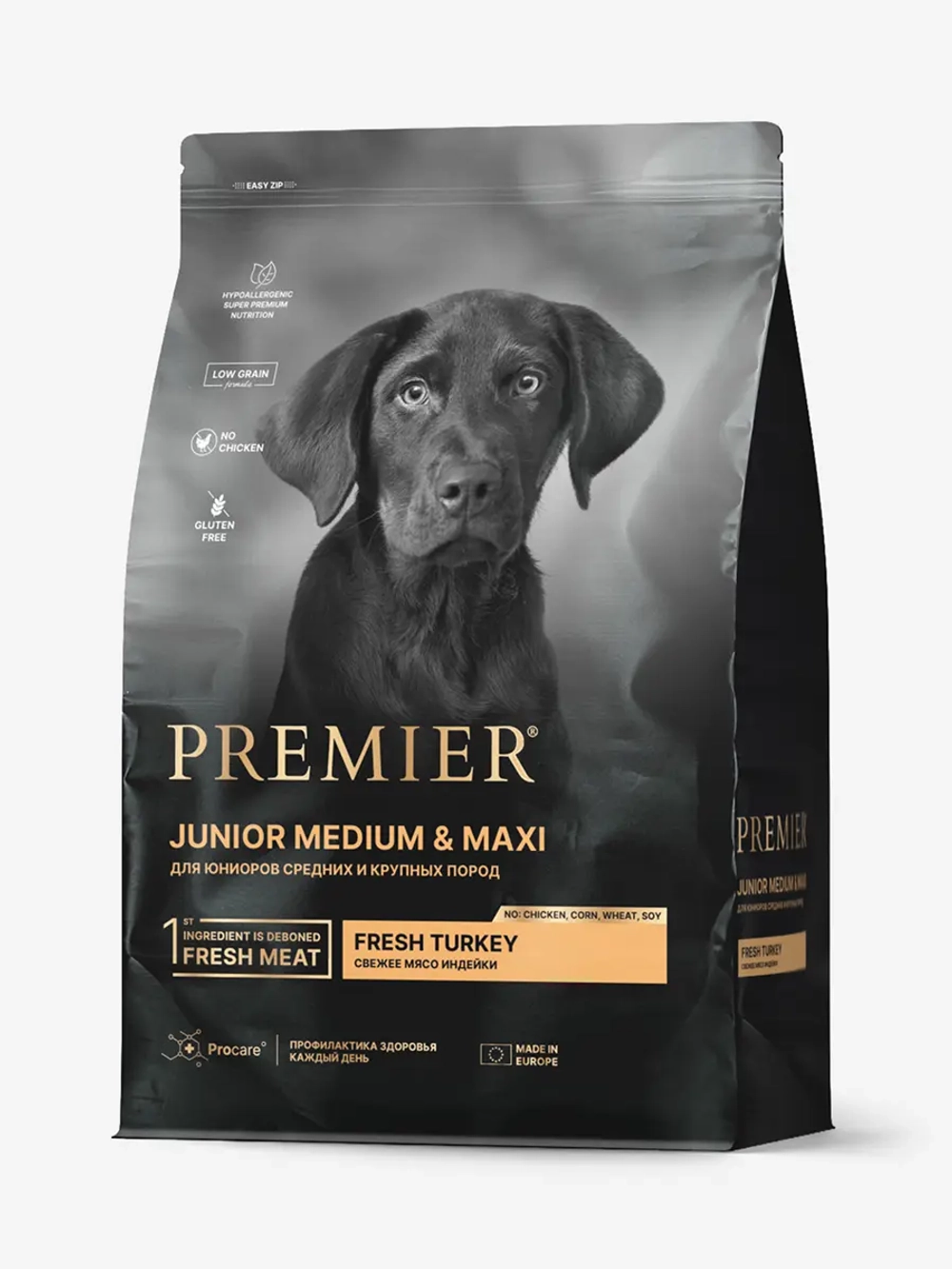 Premier Junior Medium & Maxi для собак средних пород (Индейка)