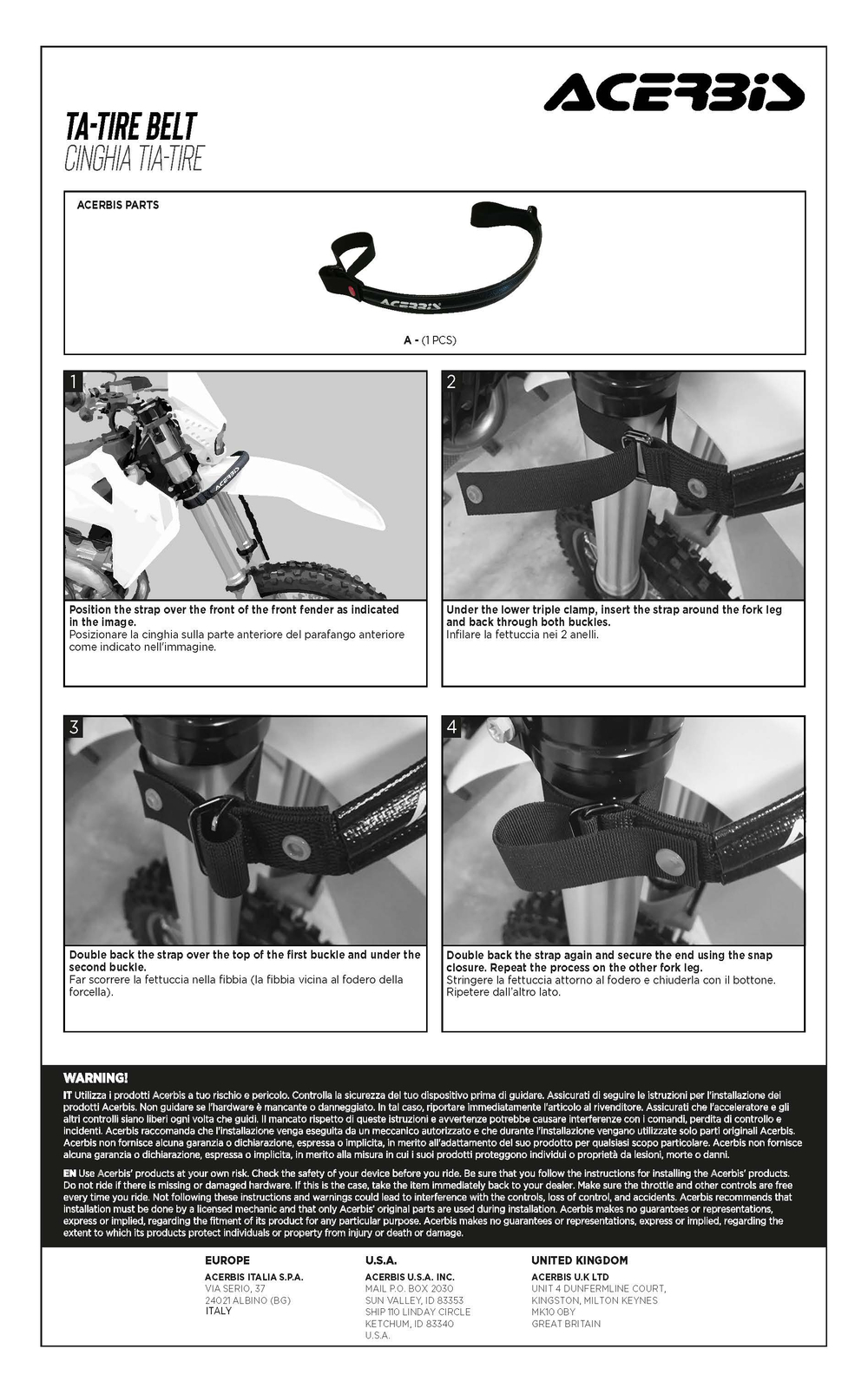 Стропа на переднюю вилку Acerbis TA-TIRE BELT