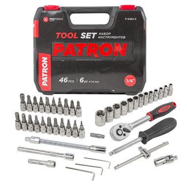 Набор инструментов 46пр. 1/4''( 6гр.) PATRON P-2462-5