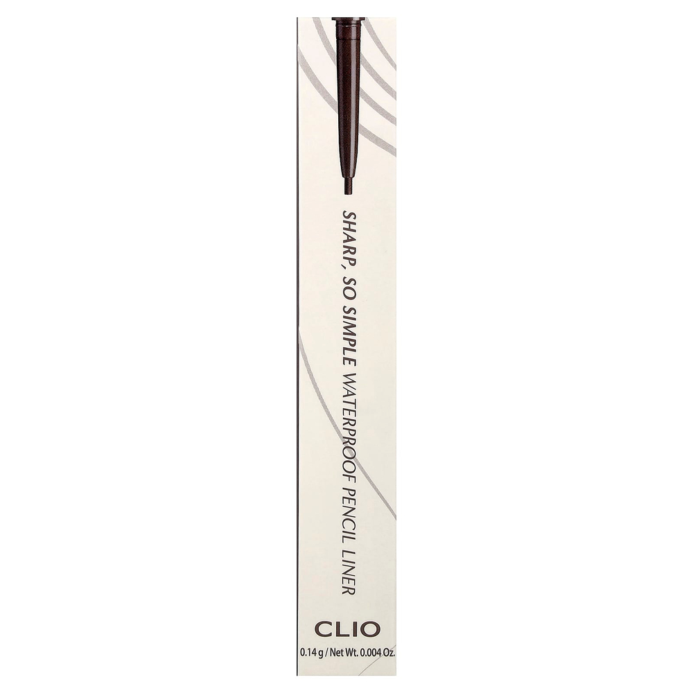 Clio, Sharp, водостойкая подводка для карандашей So Simple, 04 темно-коричневый, 0,14 г (0,004 унции)