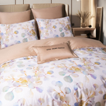 КПБ Сатин Премиум на резинке CPAR048, Евро, 4 наволочки, простынь 180*200*30