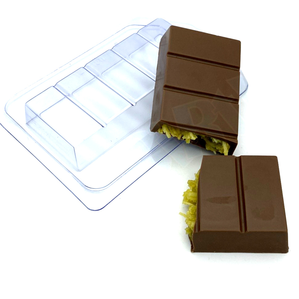Форма для шоколада ПЛИТКА ПРЯМОУГОЛЬНИКИ,пластик (115*50*19 мм)